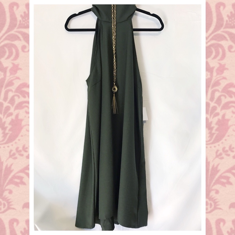 Charlotte Russe Olive Swing Dress, NWT.