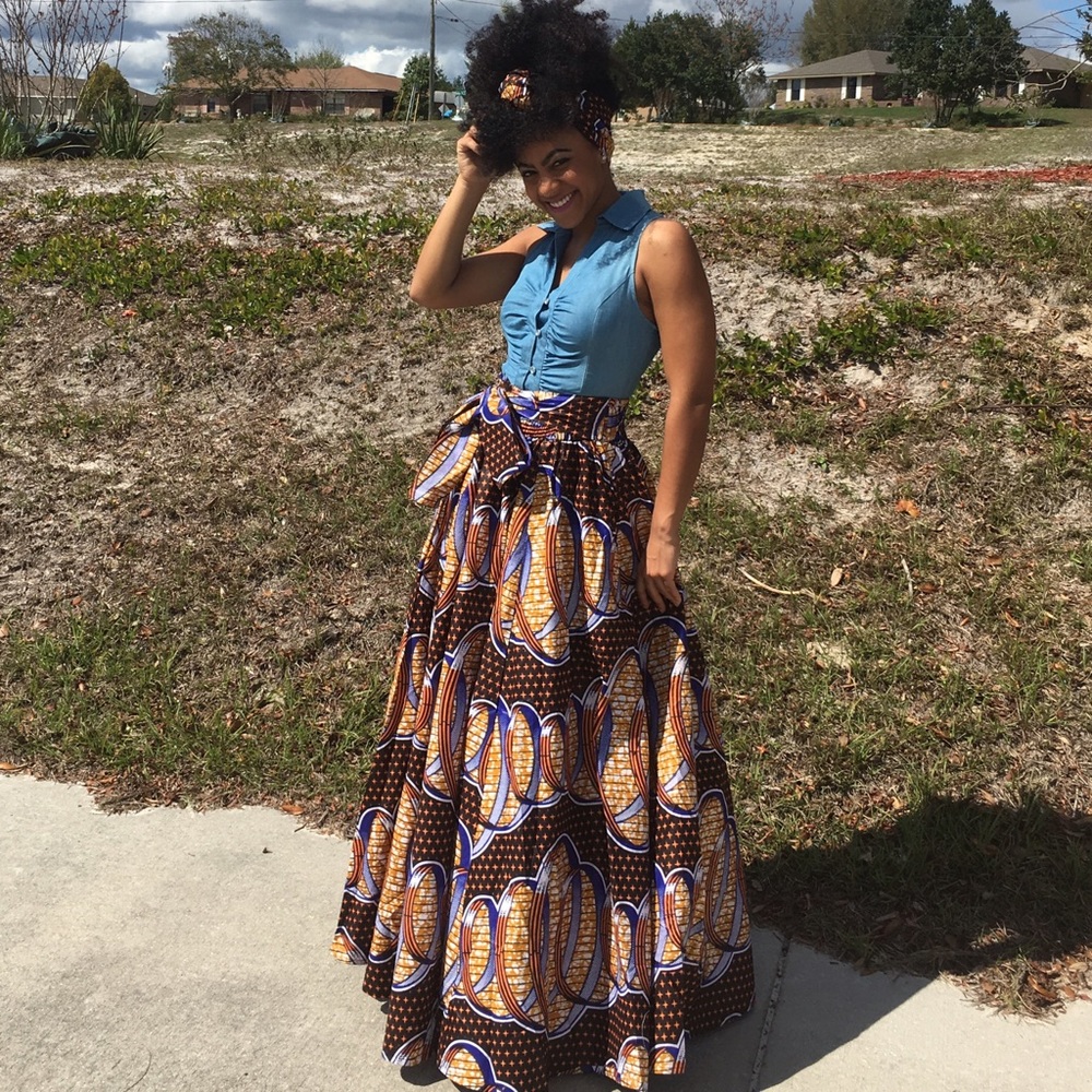 Ethnic print skirt