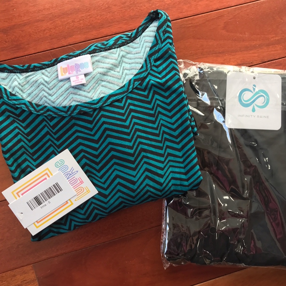 Lularoe SMALL IRMA & INFINITY RAINE OS LEGGINGS