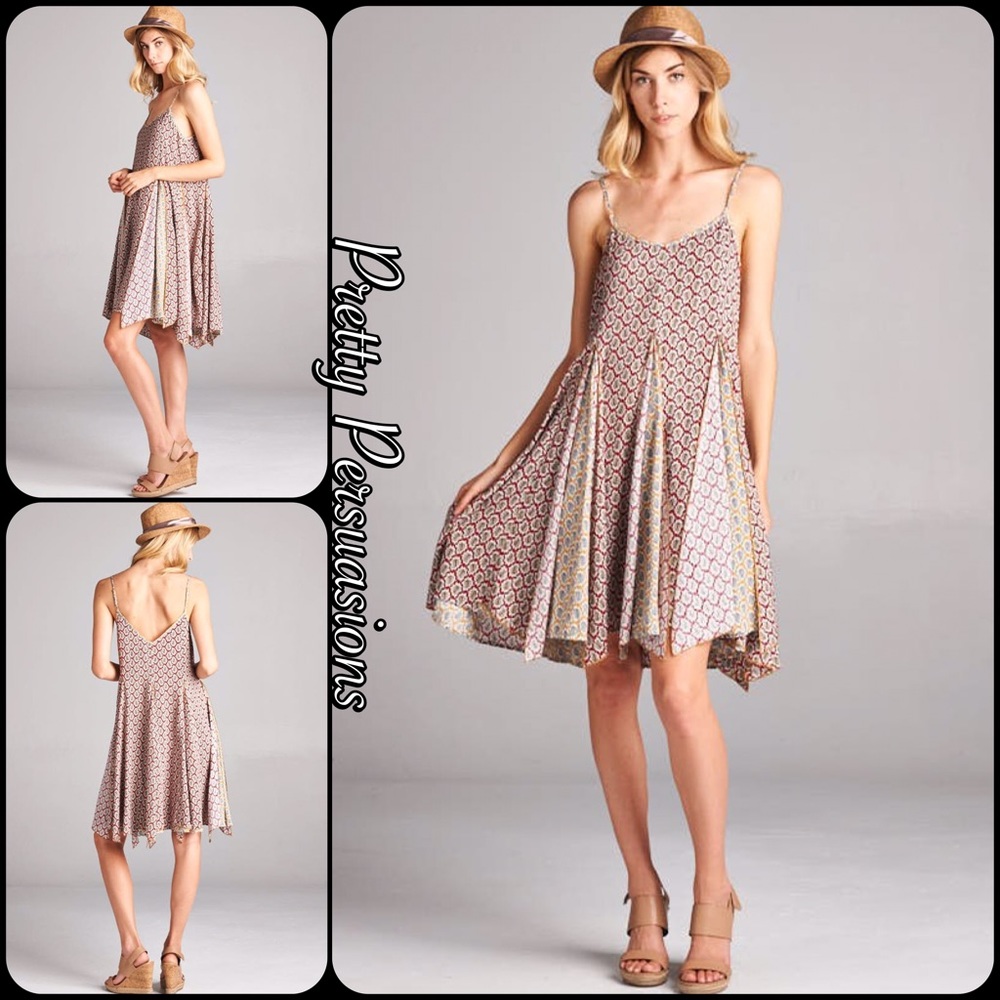 NWT Printed Flowy Festival Slip Dress - Picture 5 of 5