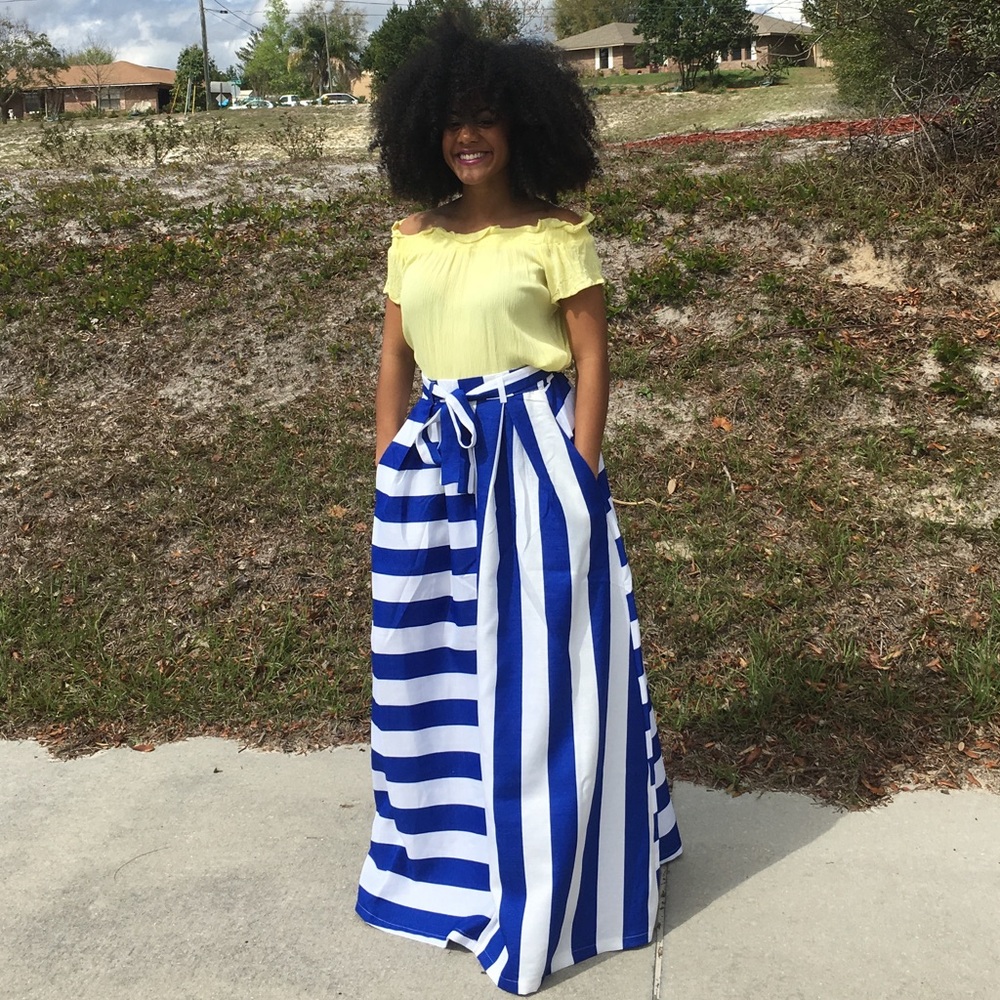 Beautiful Royal & White Maxi