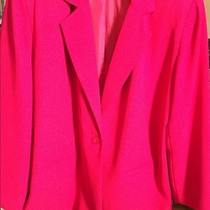 Polyester crepe Karen Scott blazer red