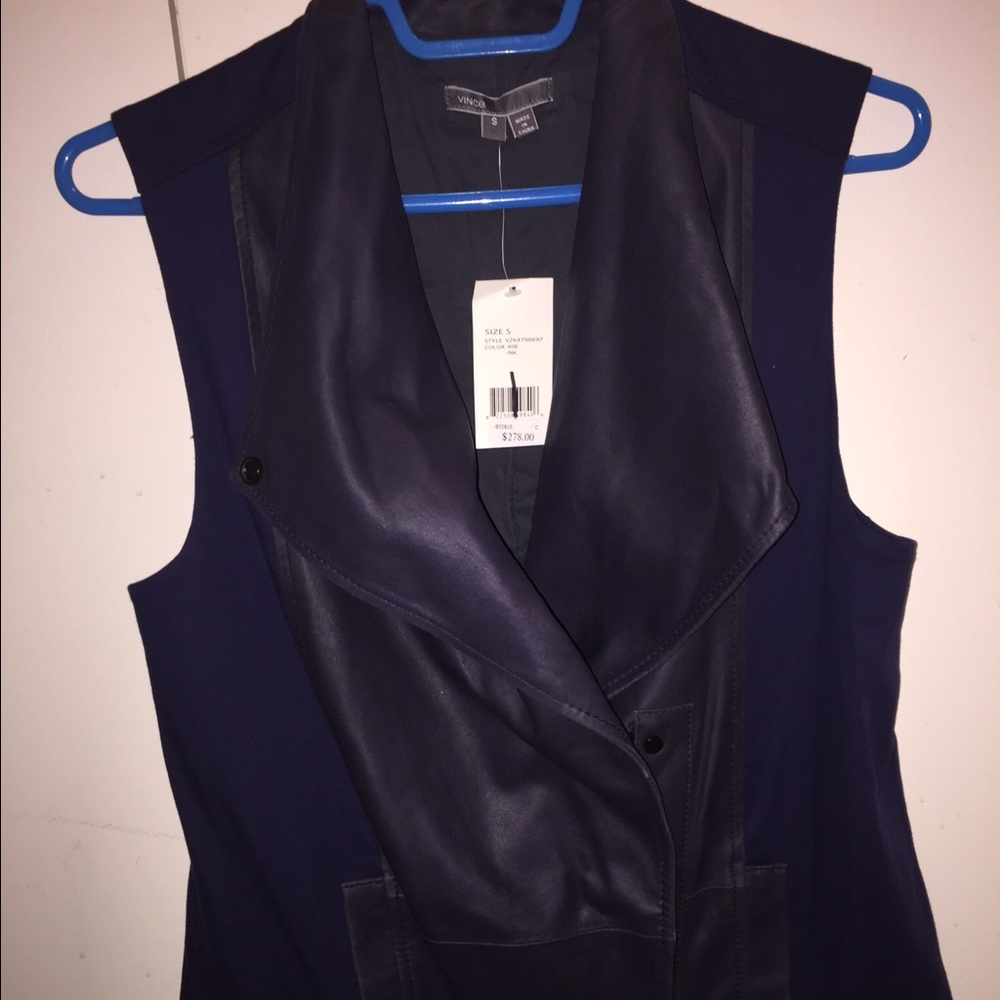 Vince Brand Asymmetrical Vest.