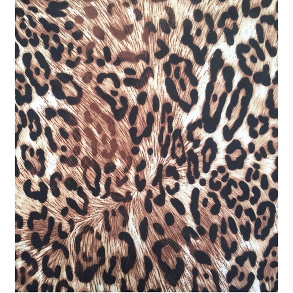 Leopard Long Sleeve Crop Top with Turtleneck - Picture 3 of 4