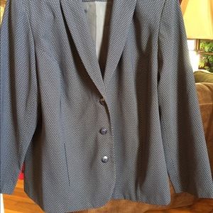 Polyester navy/white dot Karen Scott woman blazer