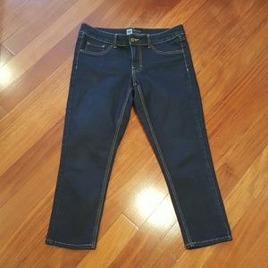 MOSSIMO TARGET SKINNY CROP DARK WASH JEANS 10