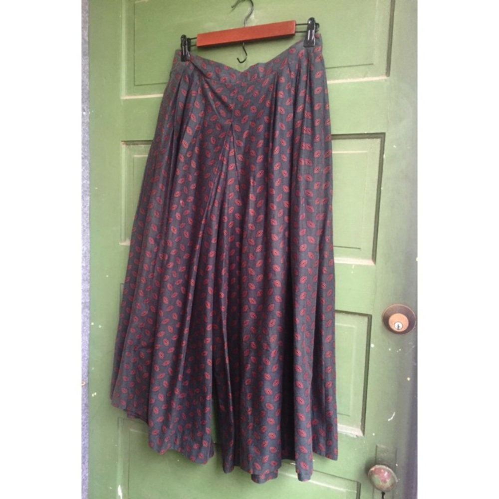 Wide-Leg Gaucho Pants