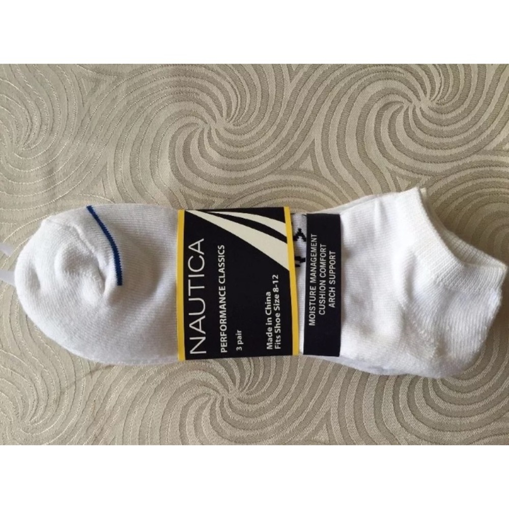 Men Nautica 3pairs Men's Socks NWT White