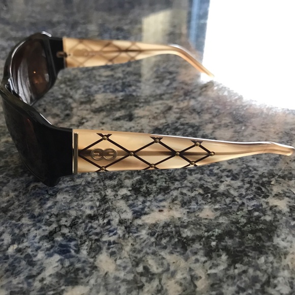 Escada Brown rectangle shaped sunglasses