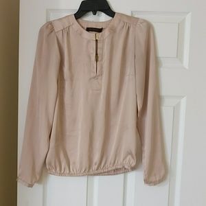 Pale pink silk blouse