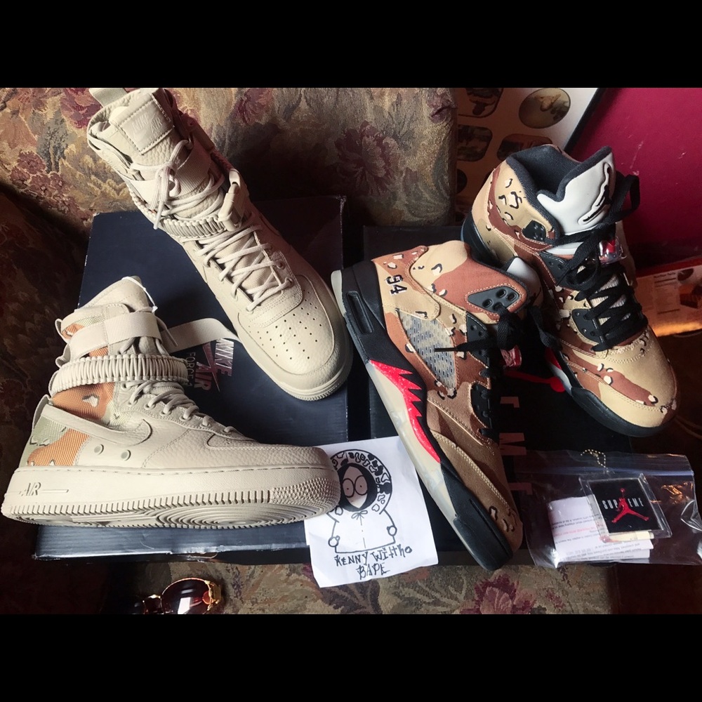 Supreme 5 Desert camo  SF Af1 high desert camo