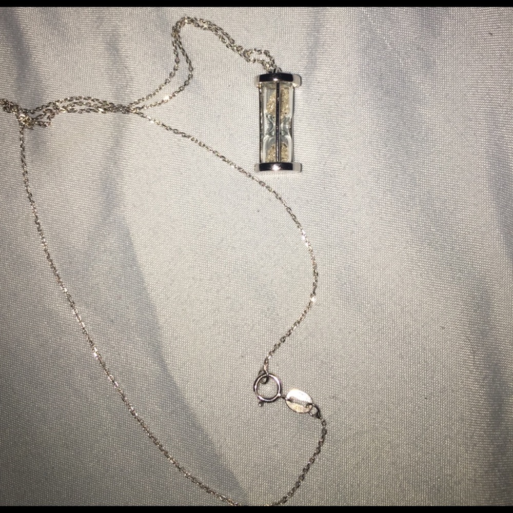 Gem stone kind hourglass necklace