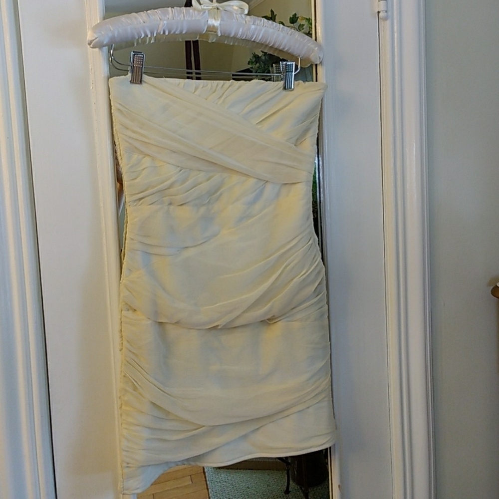 Topshop white cream body con dress