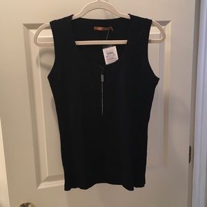 Just reduced!  Black rhinestone trimmed top