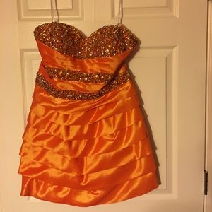 Orange prom dress