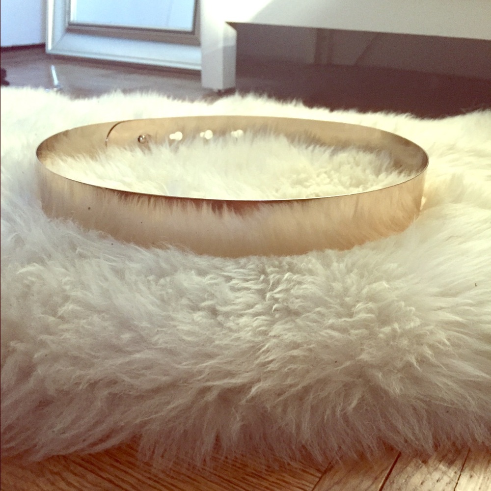 Gold plated metal belt