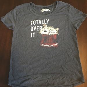 Abercrombie Medium totally over it kitty cat shirt
