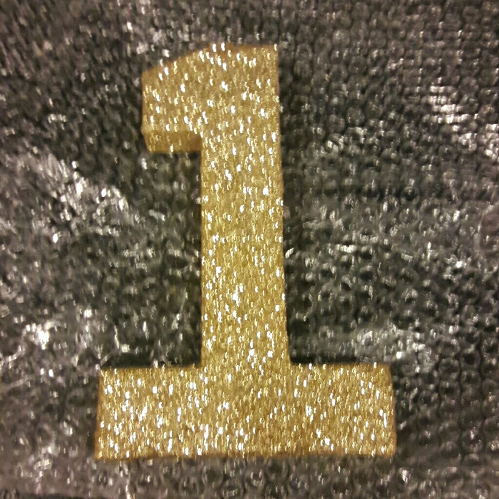 Paper mache number 1 for photo prop