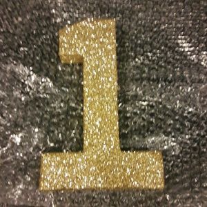 Paper mache number 1 for photo prop