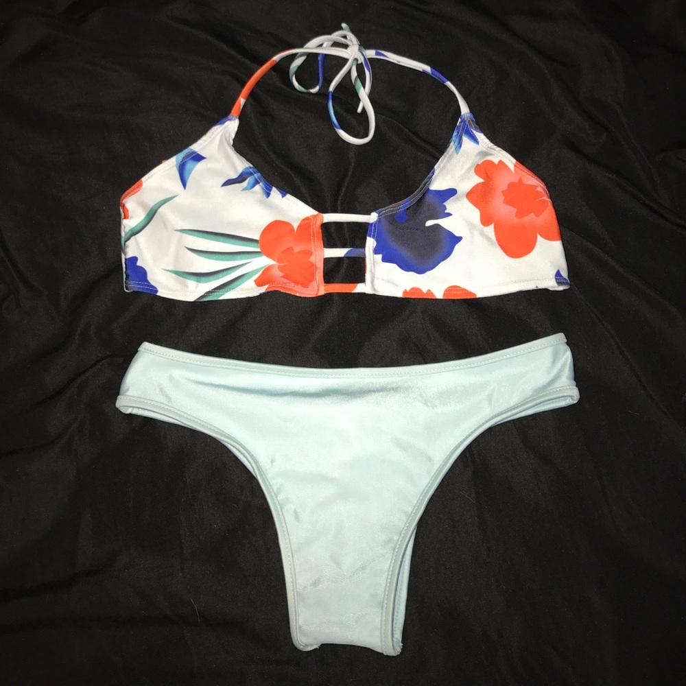 Two piece swimsuit, bikini.