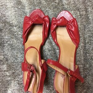 Red sandals