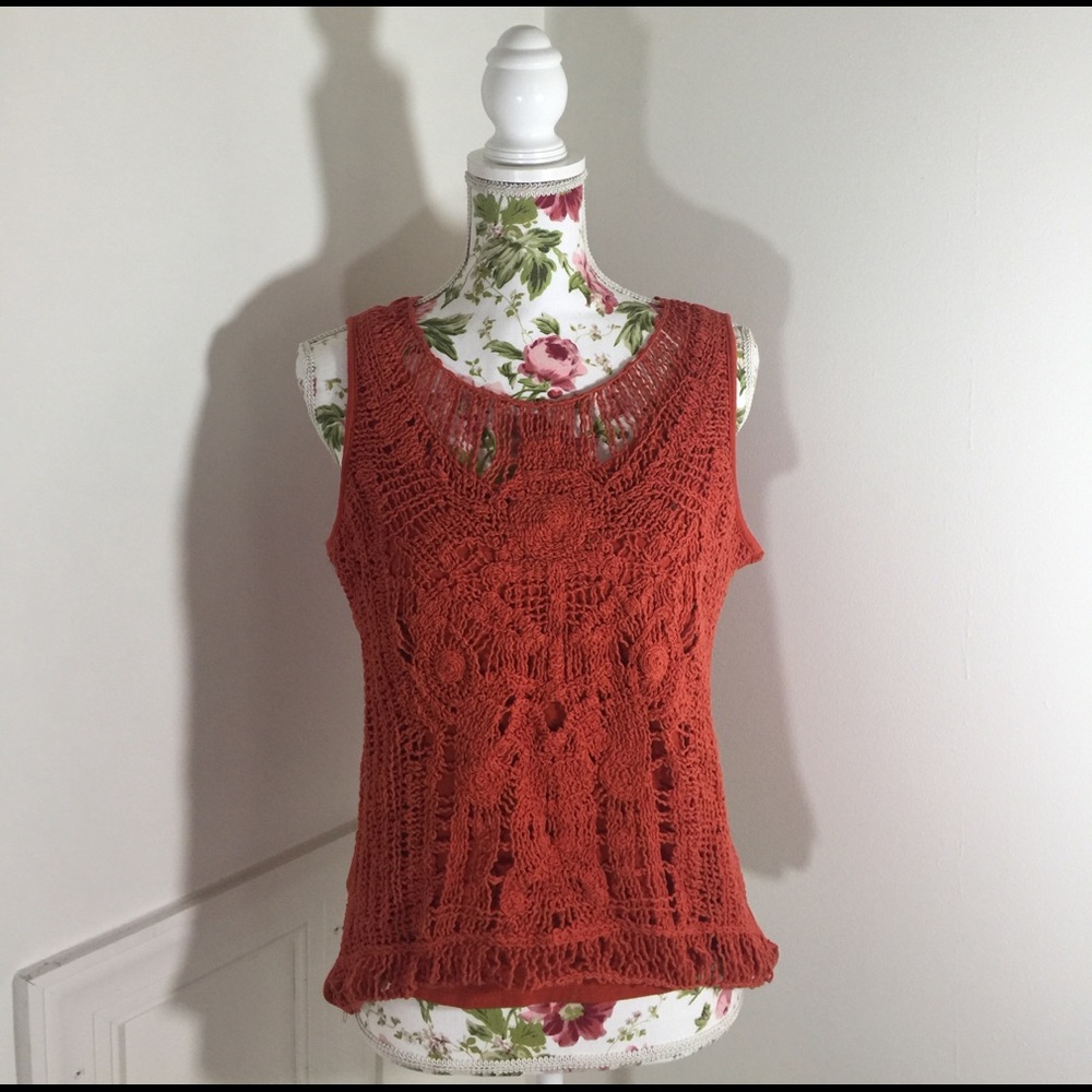 Unique Burnt Orange Top