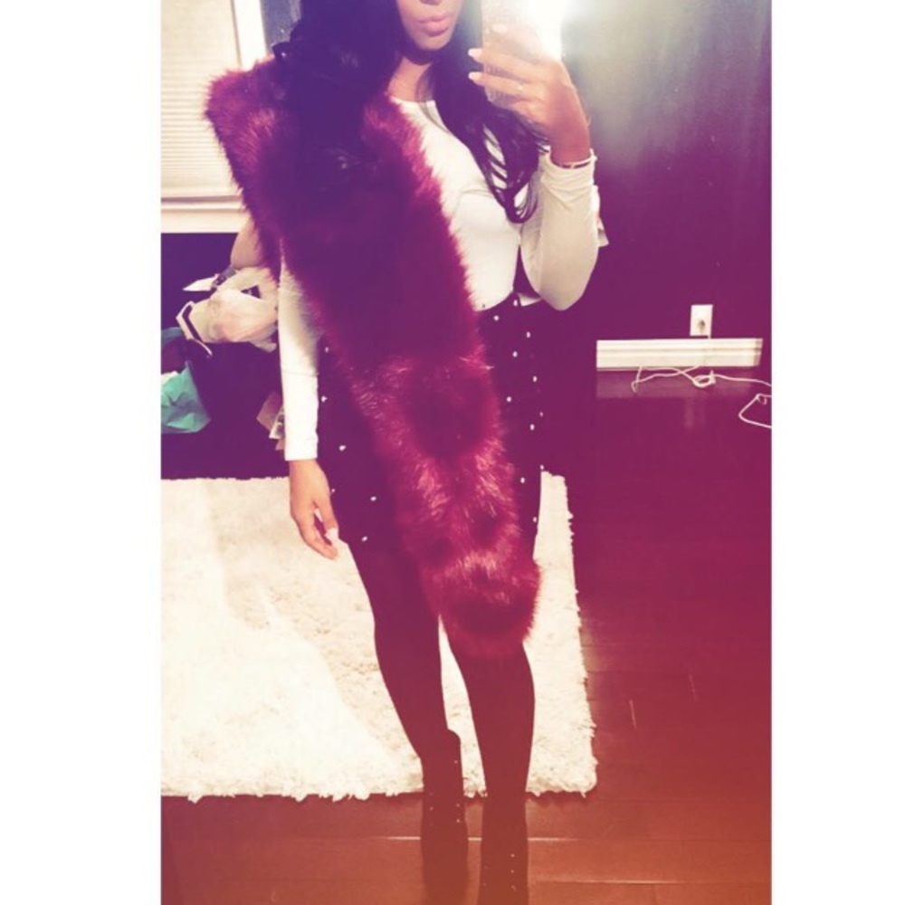 Faux fur scarf