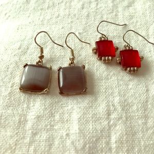 Two pair of earrings