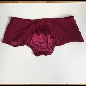 Victoria's Secret burgundy sheer panties Size M