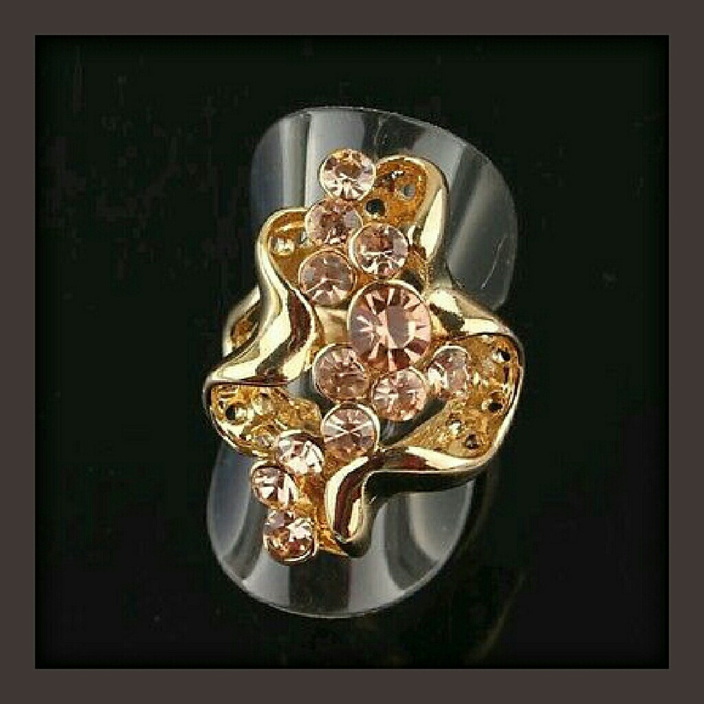 Austrian Crystal Gold Ring