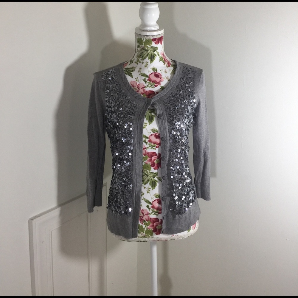 Sparkly Grey Cardigan!