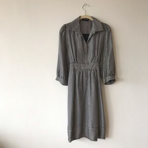 BCBG MaxAzria Black & White Striped Dress - Medium