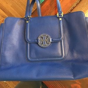 Tory Burch Blue Leather shoulder Bag