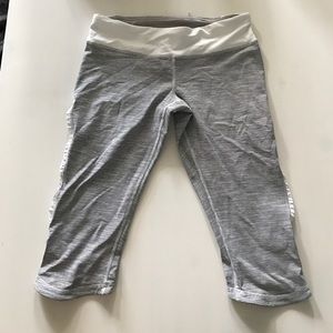 Lululemon Grey & White Crop Pants