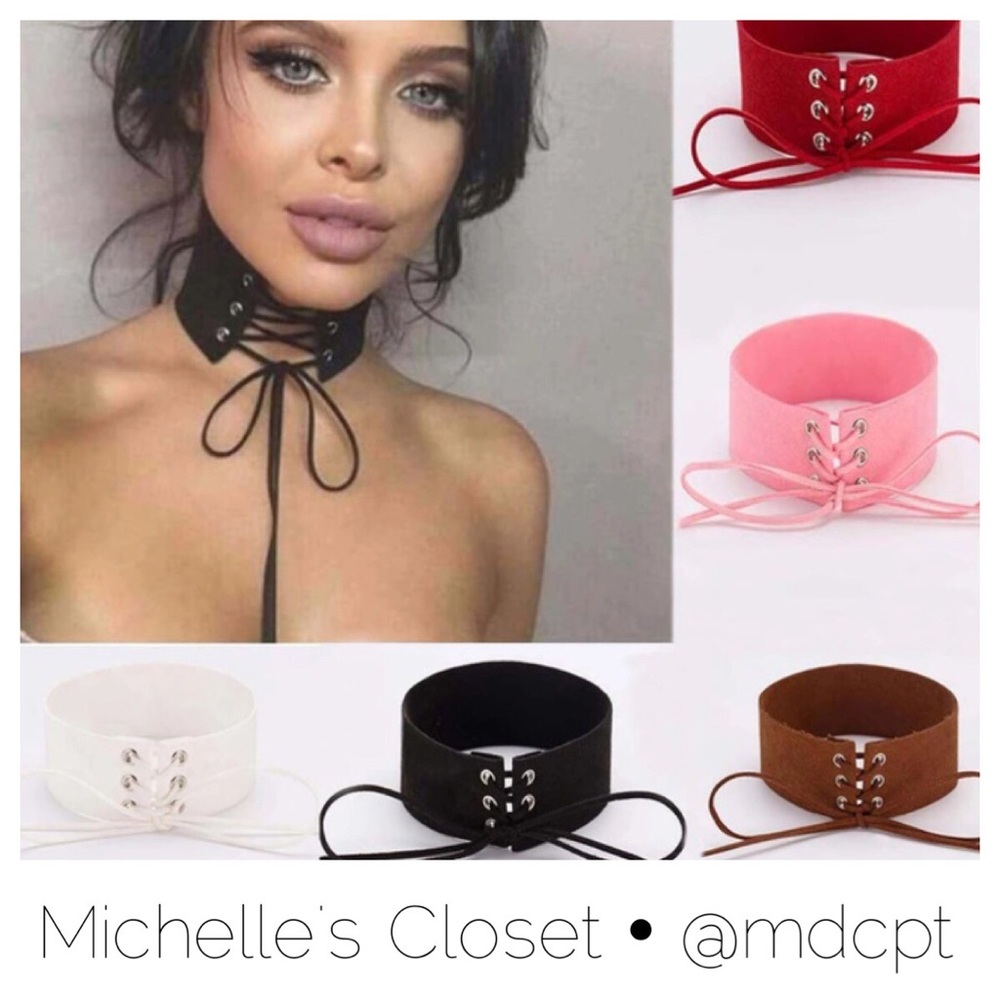 Lace-up Choker in 6 colors