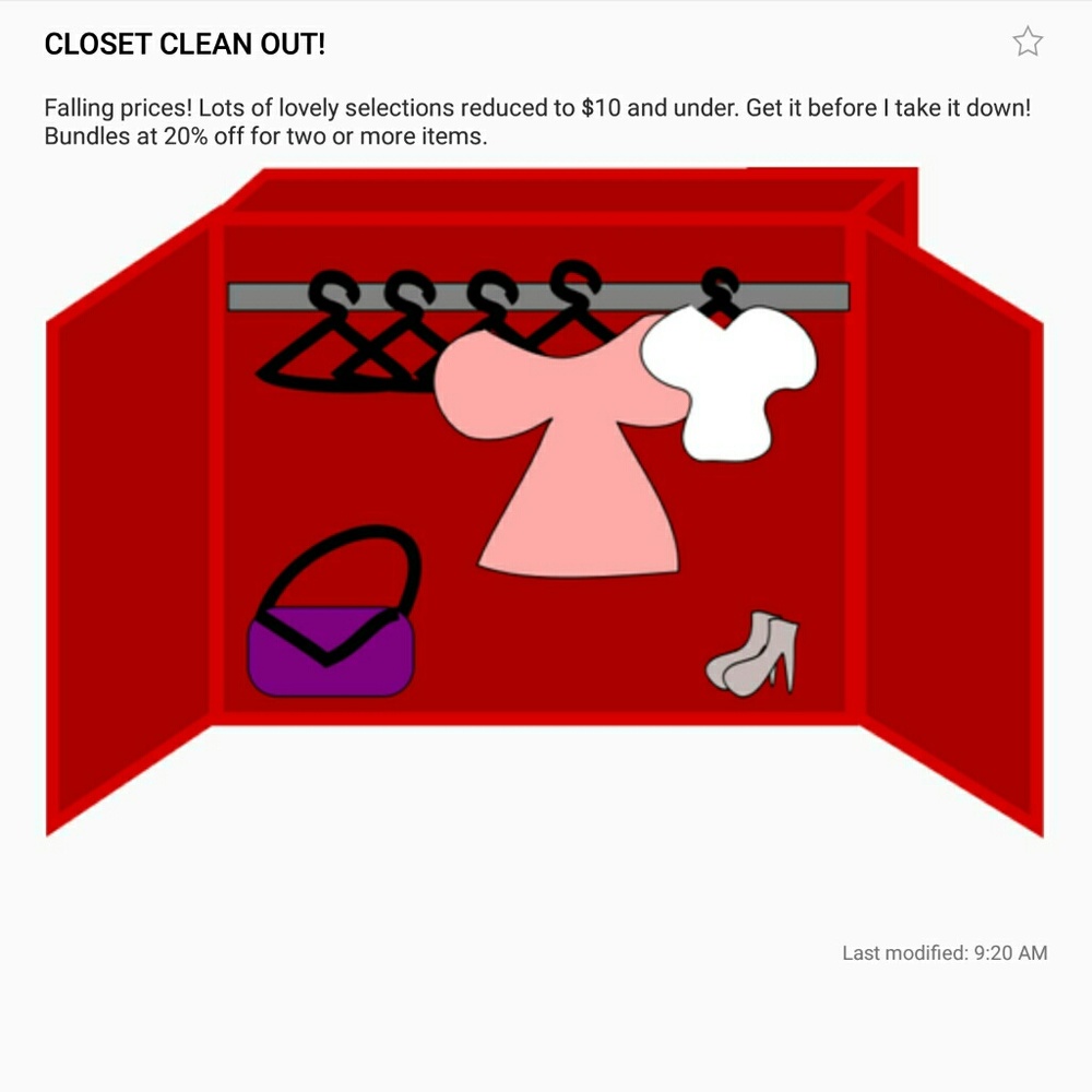 Closet on sale!