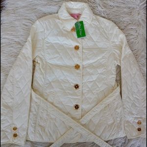 Lilly Pulitzer White Quilted Jacket NWT size S