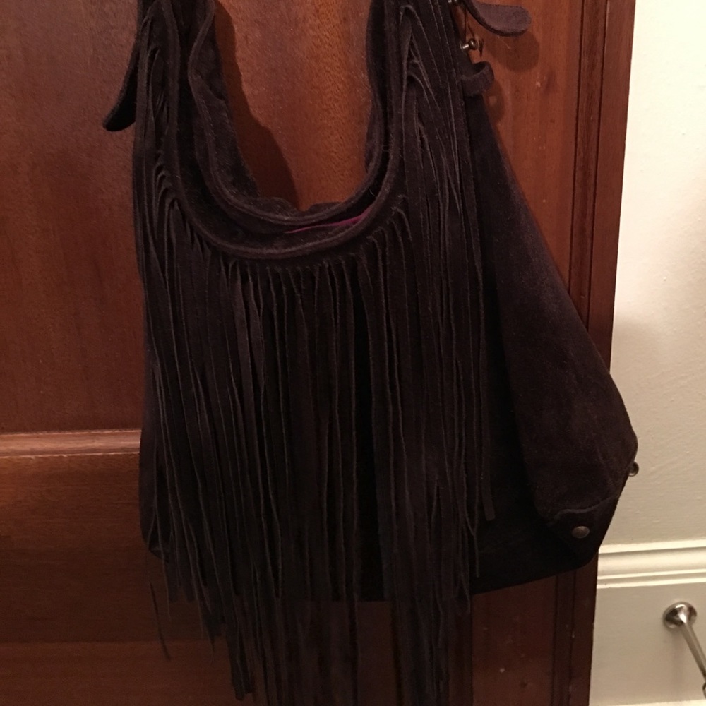 HElen Kaminski brown suede hobo bag