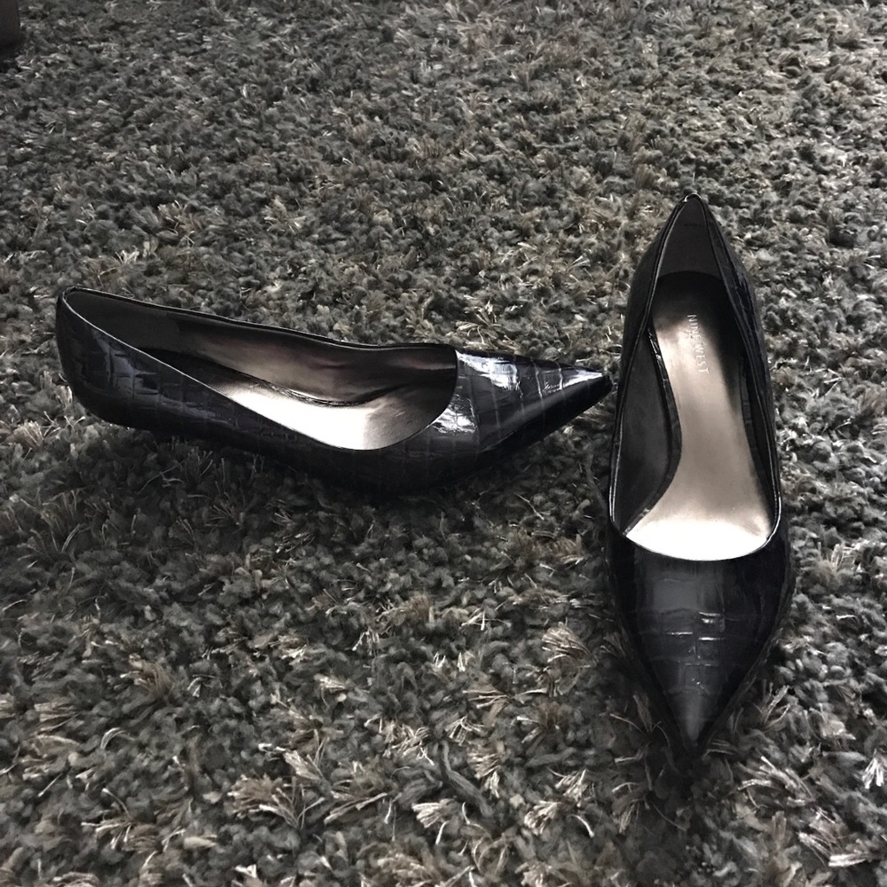 Dark Brown Nine West low heels