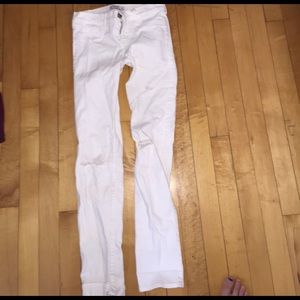 Abercrombie Ripped White Jeans
