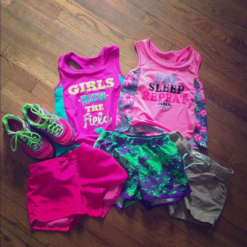 Bundle of girl's active wear - EUC Sizes 6X - 7