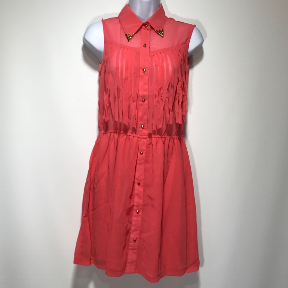 Orange Fringe Boutique Mini Dress