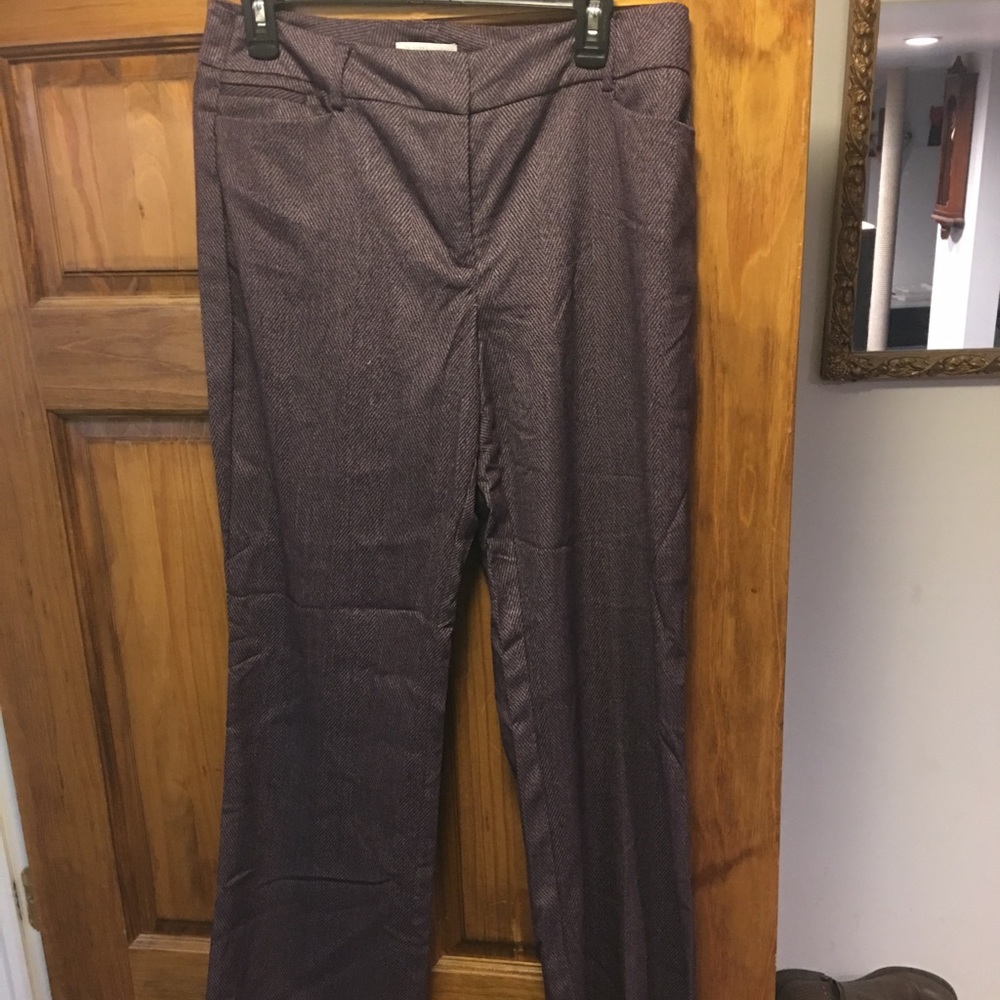 New York and company pants herringbone purple