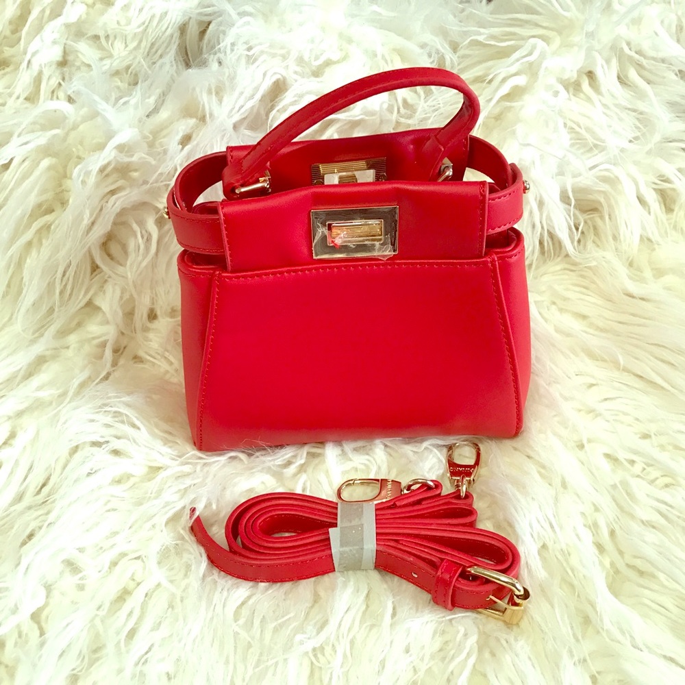 Red mini micro handbag