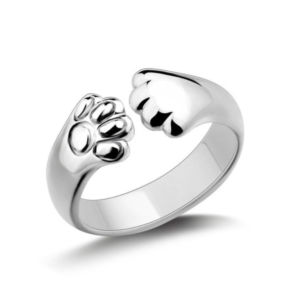 .ONE HOUR SALE ❗️.925 silver Cat Paw Ring 🐯