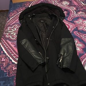Forever 21 Leather Parka