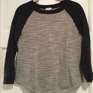 JCREW grey woven "baseball tee"