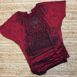 XL red Lavish blouse