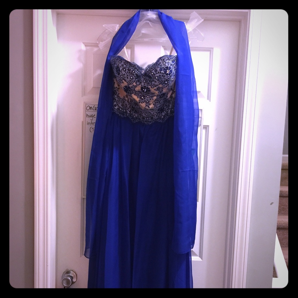 Prom Dress - Size 8 - Royal Blue