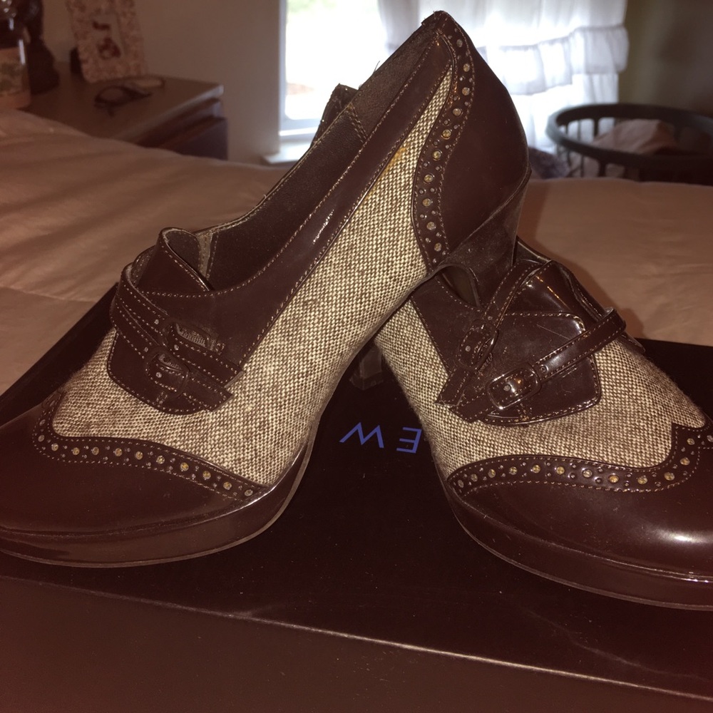 Saddle brown heels